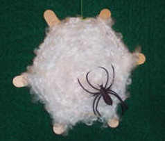 Halloween spider web craft